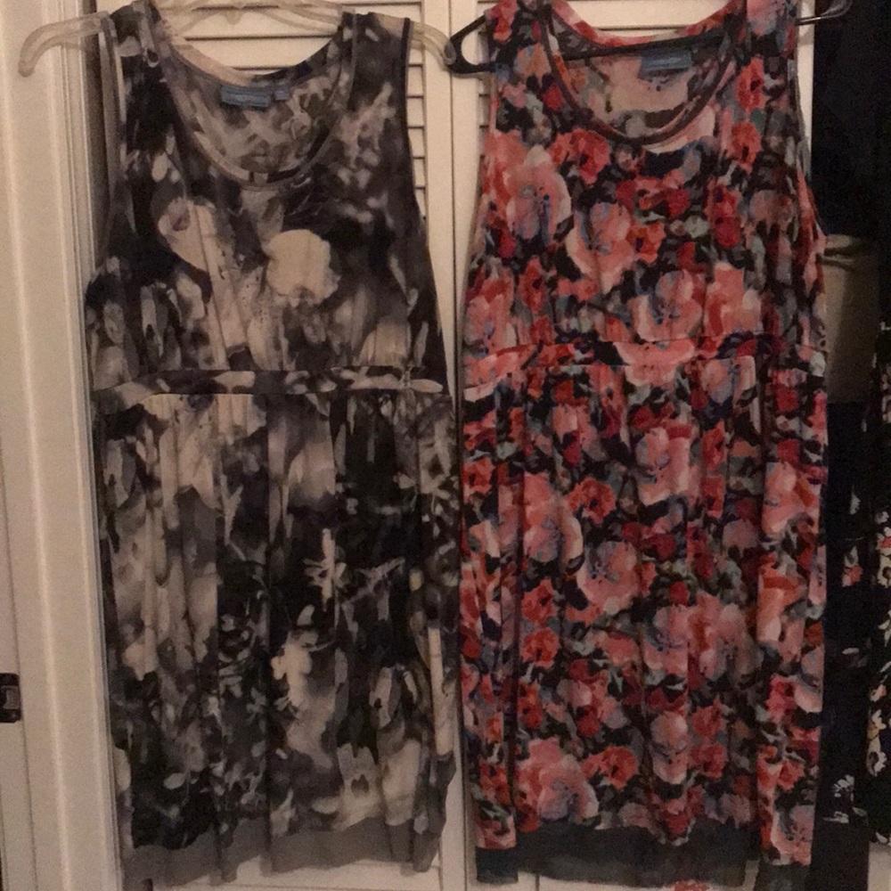 Two Vera Wang Floral Dresses